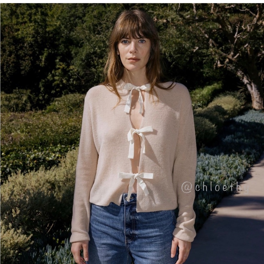 Zara Ballet Pink Bow Sweater